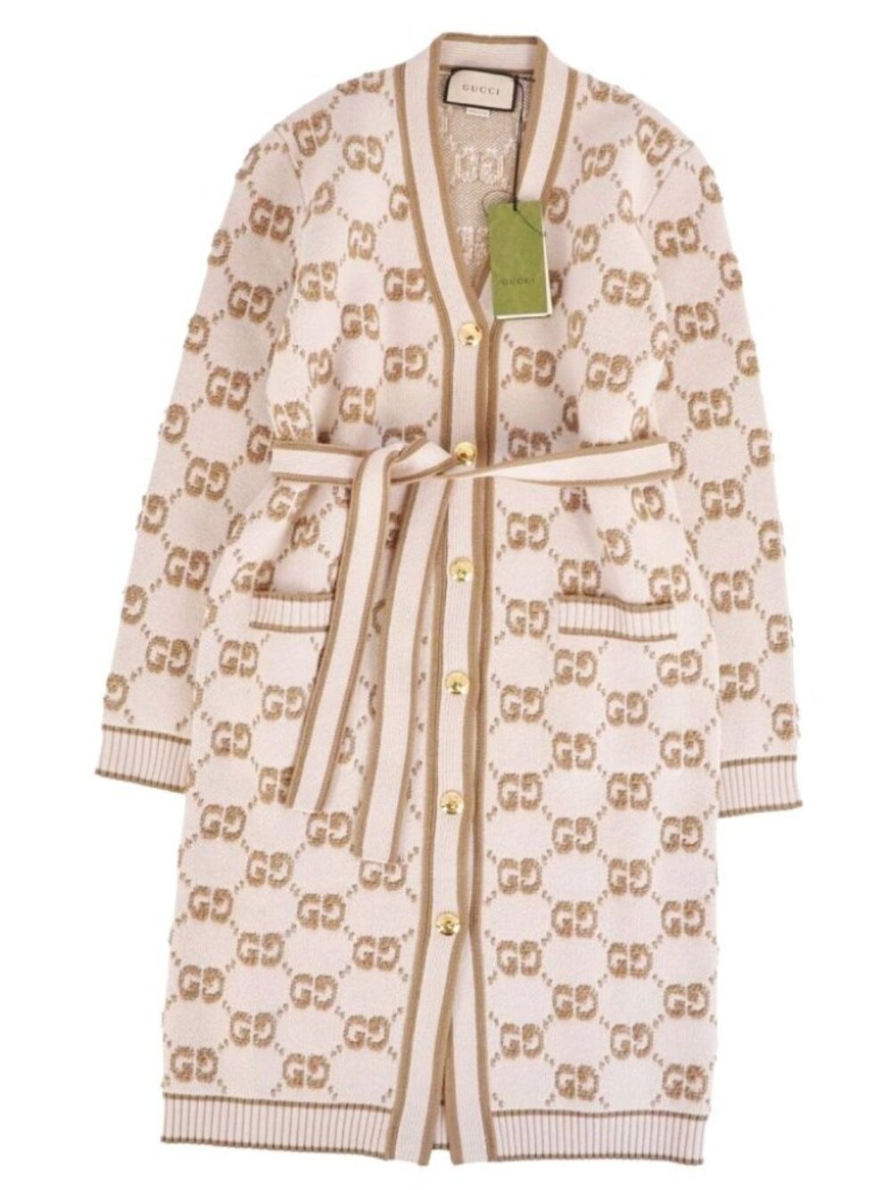 Gucci Cardigan Long Knit GG Pattern